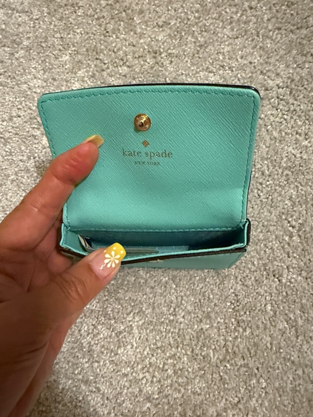 kate spade Saffiano Leather Wallet in Turquoise - Picture 4 of 4